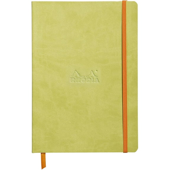 Rhodia Rhodiarama Soft Cover Notebook - 80 Dots Sheets - 6 x 8 1/4 - Anise Cover