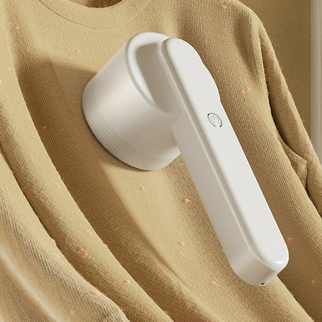 Removedor de afeitadora de telas Almacenamiento de gran capacidad | Quitapelusas enchufable de 6 cuchillas para ropa, suéteres, mantas | Alimentado por USB | Malla de nido de abeja segura | Blanco