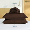 Picture of Sathi Linen 600 Thread Count  100% Cotton 4-Pcs (1-Flat Sheet +1- Fitted Sheet + 2-Pillow Cover ) Sheet set Color Chocolate Solid Size King Size Deep 15 Inch  Pattern Solid 