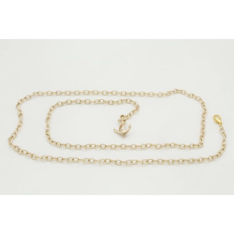 Women Gold Metal Chain Nautical Fashion Belt Anchor XL XXL  display picture 3