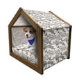 thumbnail image 1 of Fishes Pet House, Watercolor Common Carp Perch and Bass Freshwater Animals Themed Seafood Drawing, Outdoor & Indoor Portable Dog Kennel with Pillow and Cover, 5 Sizes, Multicolor, by Ambesonne, 1 of 5
