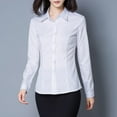 thumbnail image 7 of Button Down Shirt Women Long Sleeve Blouse Shirt Classic-Fit Cotton Tops Wrinkle Resistant(S-5XL), 7 of 7