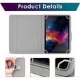 thumbnail image 4 of Universal 8.0 inch Tablet Case, 8 inch Tablet Cover, Travel Portable Protective Folio PU Leather Stand Shell Casewith 4 Fixed Ringsfor All Kinds of 8., 4 of 4