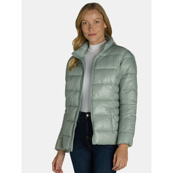Time and Tru Women's and Women's Plus Puffer Jacket, Sizes XS-3X