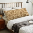 thumbnail image 6 of Naloa Brown Flowers Super Soft 20x60 Body Pillow Case,Long Side Hidden Zipper（PILLOWS ARE NOT INCLUDED）, 6 of 6