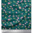 thumbnail image 1 of Soimoi Rayon Fabric Leaves & Floral Artistic Print Fabric by The Yard 56 Inch Wide, 1 of 3