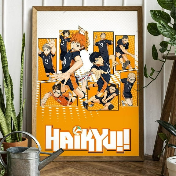 Kna Prints - Haikyuu Poster, Haikyuu Anime Wall Poster Print, Shoyo Hinata Wall Art Poster, Team Karasuno Wall Decor Poster, Anime Lovers Fantasy Gifts Unframed Poster, UNFRAMED-8x12