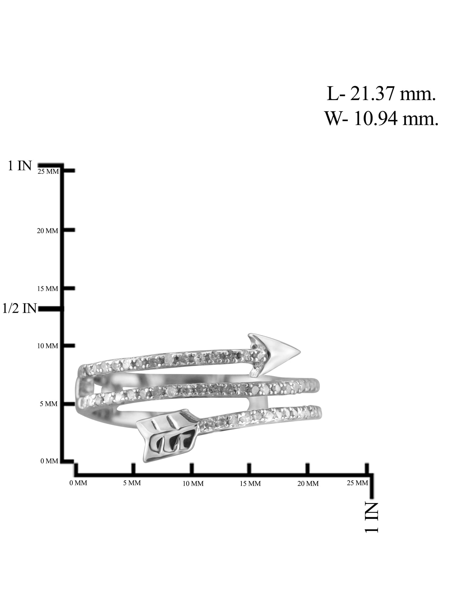JewelersClub 0.925 Sterling Silver Accent White diamond Open Ring for Women | Diamonds for Everyday Womens Wear