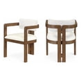 thumbnail image 1 of Bowery Hill Contemporary Cream Vegan Leather and Linen Textured DC (Set of 2), 1 of 12