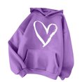 thumbnail image 3 of Vedolay Womens Sweatshirts Womens Oversized Hoodies Casual Pullover Fall Fashion 2023 Sweatshirts,Purple S, 3 of 5