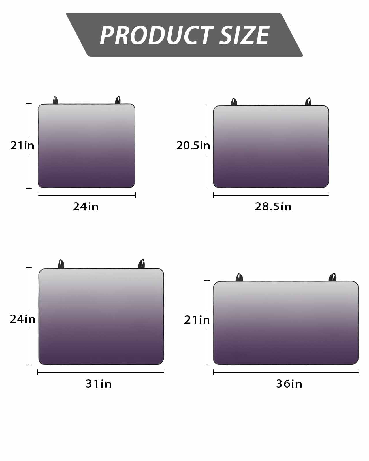 Stove Top Covers for Electric Stove, Grey Purple, Glass Stovetop Cover Protector, Gradient Ombre Modern Abstract Color Art Induction Cooktop Protector Oven Mat for Kitchen Countertop 24"x21"