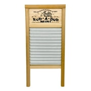 Lehman's Galvanized Steel Manual Washboard, Rub-A-Dub, Wavy, V Crimp, for Function, Decor, or Music, Small 18 in x 8.5 inches