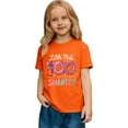 thumbnail image 4 of CAIXIA Kids Little Girls 100 Days of School Shirt 100 Days Brighter Glitter Kindergarten Primary Stundent T-Shirt,Orange, 4 of 7