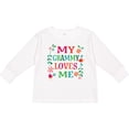 thumbnail image 3 of Inktastic My Grammy Loves Me Girls Apparel Girls Long Sleeve Toddler T-Shirt, 3 of 5