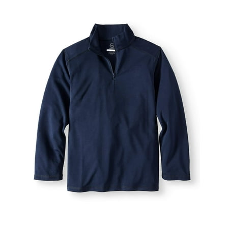 Wonder Nation Boys School Uniform Quarter Zip Performance Pullover (Little Boys & Big Boys)
