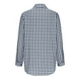 thumbnail image 7 of Simua Plaid Shirts for Women Casual Button Down Shirt Roll Up Long Sleeve Checkered Blouse Tops, 7 of 7