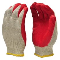 300 Pairs String Knit Red Palm Latex Dipped Work Gloves, Made in Korea