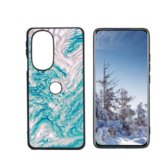 Compatible with Motorola Edge Plus 2022 Phone Case, Blue-Marble999 Case Silicone Protective for Teen Girl Boy Case for Motorola Edge Plus 2022