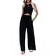 thumbnail image 4 of Pantalones anchos de mujer de talla grande de algodón y lino para primavera y verano, pantalones largos casuales con cintura elástica, versátiles, 4 of 6