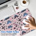 thumbnail image 4 of Long Mouse Pads for Desk,Pink Dinosaurs Plants Pattern Desk Mats on Top Of Desks, Desk Mouse Pad Extra Large with 3mm Non-Slip Base and Stitched Edge for Gaming,Office,Work,Home 35.4"x15.7", 4 of 6