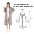 thumbnail image 2 of Imperméable, Lot de 2 Ponchos de Pluie Portatifs en EVA Imperméables avec Capuchon et Manches, Équipement de Pluie Réutilisable, 2 of 5