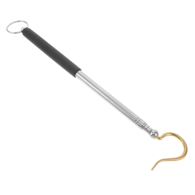 LOLIPPYY Crochet de Store en Acier Inoxydable Télescopique avec Longueur Réglable pour Propriétaires d'Animaux Usage Intérieur 1Pcs