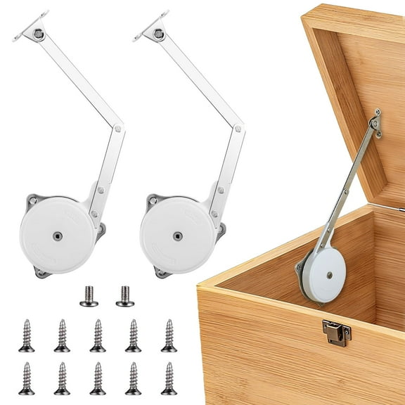Soft Close Lid Support Hinges,Safety Hinges for Wooden Toy Box,Storage Chest,Trunk,Bench,Heavy Duty Zinc Alloy 2 Pack