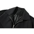 thumbnail image 3 of ZHOUCHANKIDS Men Double Duster Coat, Notched Lapel Trench Coats, Men Long Jacket Windbreaker Windproof Overcoat Black XXL, 3 of 7
