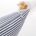 thumbnail image 4 of Throw Pillow Covers 12x20 - Decorative Pillows for Couch Set of 2 Rustic Linen Striped Lumbar Cushion Cover Soft Large Pillowcase for Bedding Decor, Sofa, Outdoor Farmhouse Home Navy Blue, 4 of 6