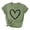 Olive Green, variant on Lovskoo Women's 2024 Summer Tops Valentine Day Love Printed Short Sleeve T-Shirt Top Round Neck Top Shirt Dark Blue