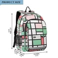 thumbnail image 2 of FORMRS Unisex School Backpack 17" Student Travel Bag with Laptop Compartment, Red Abstract Geometric, 2 of 7