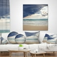 thumbnail image 4 of Designart Heavy Clouds over Pacific Ocean - Seascape Throw Pillow - 18x18, 4 of 5