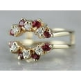thumbnail image 3 of 1Ct Round Cut Lab Created Diamond Ruby Enhancer Wrap Wedding Ring 14k Yellow Gold Plated Sterling Silver, 3 of 5