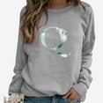 thumbnail image 2 of Pompotops Hiver Femmes Décontracté Manches Longues Hauts Dames Imprimé Chandail en Molleton Blouse Tee Chandail Liquidation, 2 of 4