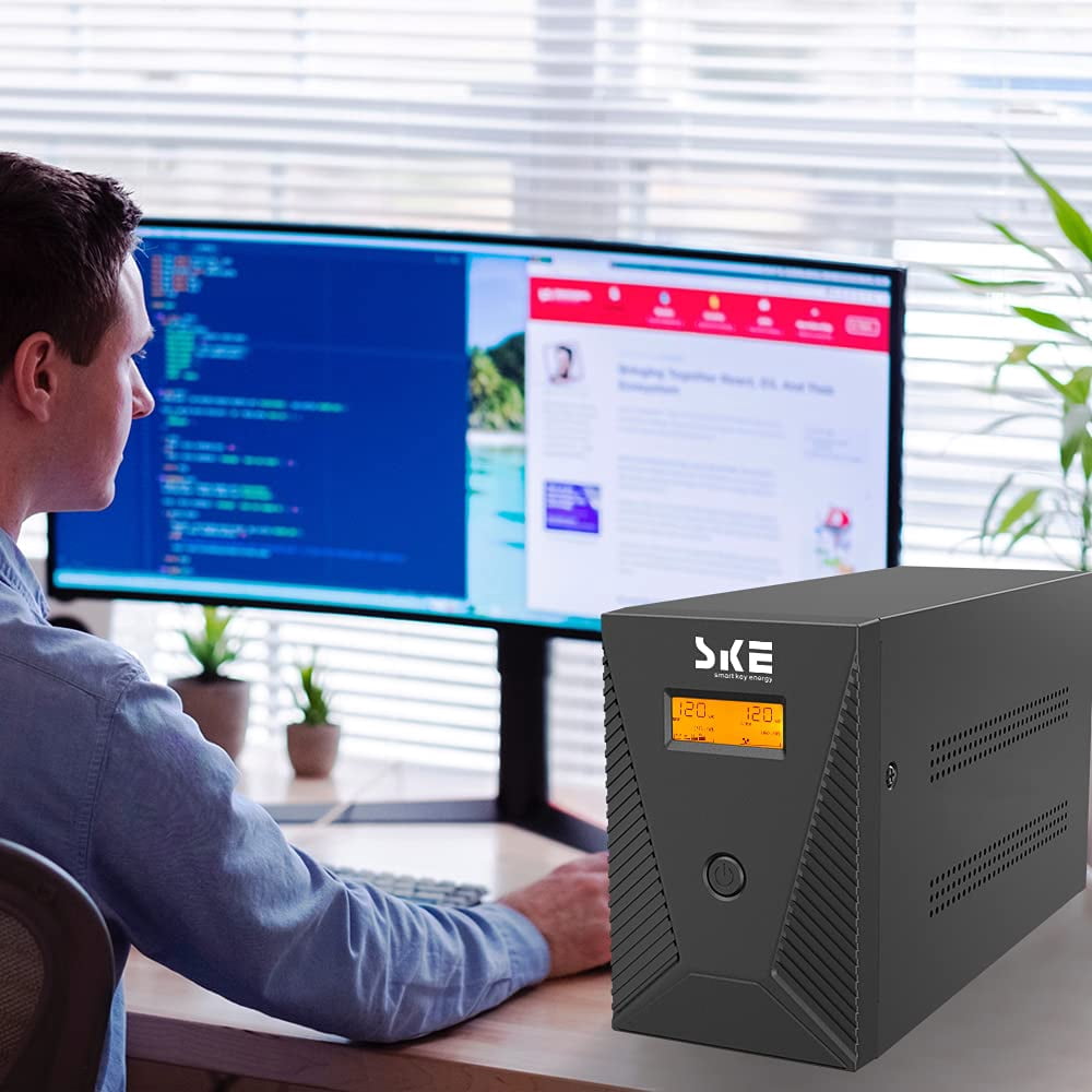 1500VA/900W UPS Battery Backup and Surge Protector, Computer Uninterruptible Power Supply Units SK1500