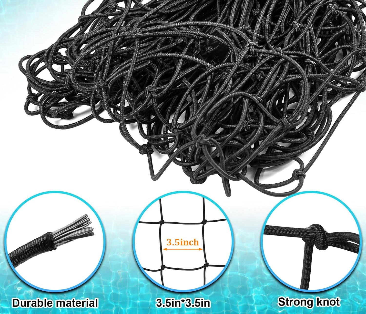 Bexikou Pool Float Holder,Large Pool Float Storage Net Bag, Hanging Pool Toy Storage Organizer,Swimming Pool Accessories Toy Organizer for Pool Fence and Beach