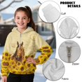 thumbnail image 6 of Pzuqiu Sunflower Horse Hooded Sweatshirts for Girls Size 6-7 Warm Wind Proof Children's Long Sleeve Sweatshirt Versatile Stretchy Fall Winter Clothes Fashion for Everyday Wear, 6 of 7