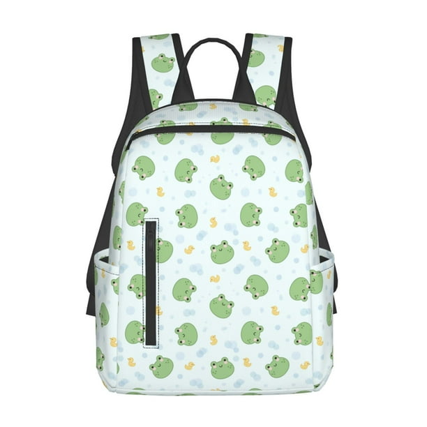 Disketp Kawaii Frogs Mochila Ligera e Impermeable, Mochila de Día Resistente para Viajes, Senderismo y Uso Diario para Hombre y Mujer