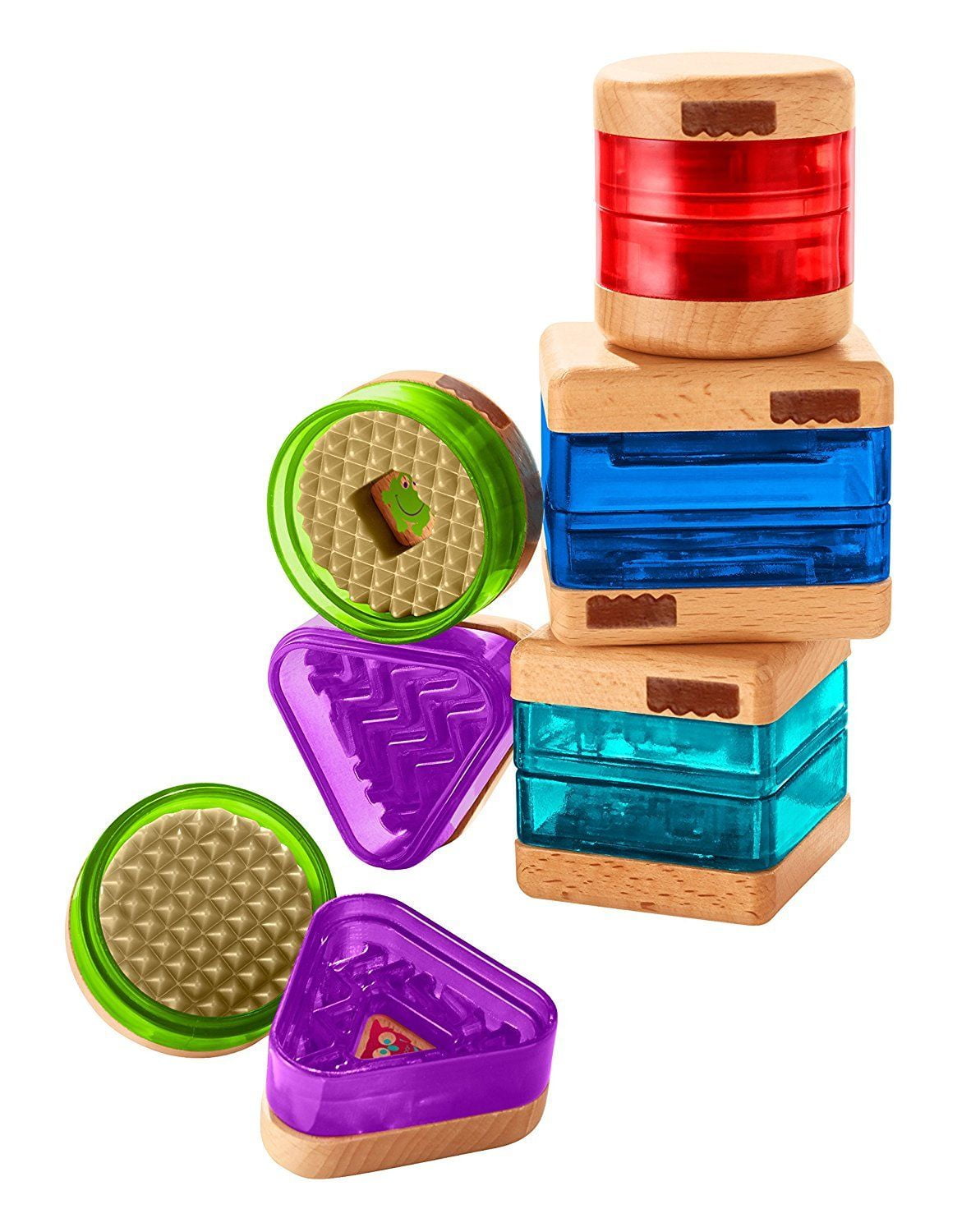 Fisher-Price Wooden Toys Shapes Colors Surprise Inside Shapes Set