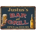 thumbnail image 1 of Justus's Green Bar and Grill Metal Sign 8 x 12 Matte Finish Metal 108120044610, 1 of 1