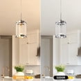 thumbnail image 2 of Lámpara colgante foucasal LED de níquel cepillado, 1 luz, para cocina, 2 of 7