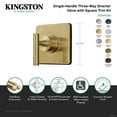 thumbnail image 4 of Kingston Brass KS3040CML Manhattan Single-Handle Three-Way Diverter Valve with Square Trim Kit in Matte Black, 4 of 5
