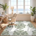 thumbnail image 3 of Design&I 2'x3' Washable Throw Rug Low Profile Daily Traffic Ready Accent Sage Cream Farmhouse Botanical Sprig Gentle Framing Bathroom for Hallway, Laundry Room, 3 of 7