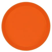 Cambro 1200220 12" Round Citrus Orange Customizable Fiberglass Camtray - 12/Case
