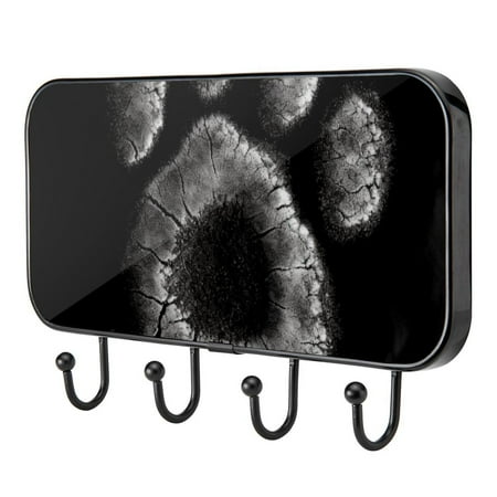 

Paw Print Self Adhesive Towel Coat Wood Iron Hooks for Home Keys Door Outdoor Home Improvement Utility Hook