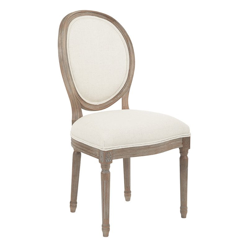 Scranton & Co Oval Back Dining Chair in Linen