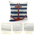 thumbnail image 4 of JRXY  Anchor Throw Pillow Covers Decorative Cushion Pillow for Couch Bed Sofa Chair, Durable Pillow Case for Everyday Use - Navigation Sea Theme with Navy Blue Stripes White, 4 of 5