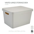 Simplify Large Vinto Plastic Storage Box with Lid in Ivory