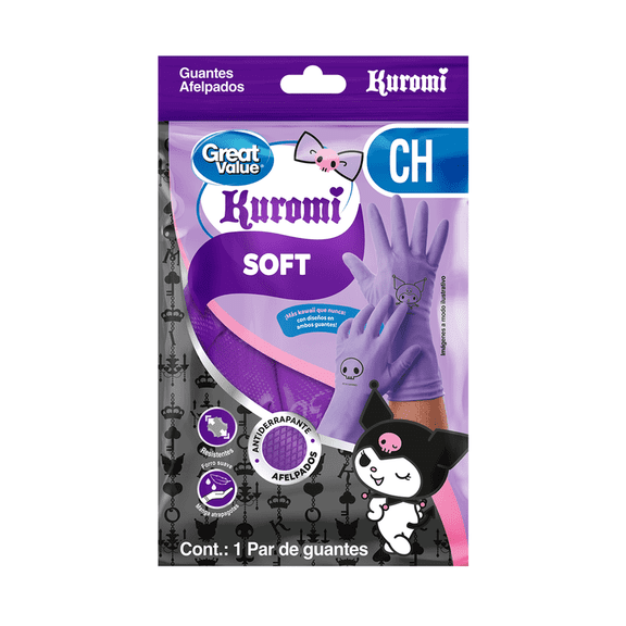 Guantes Afelpados Great Value Kuromi TallaChica