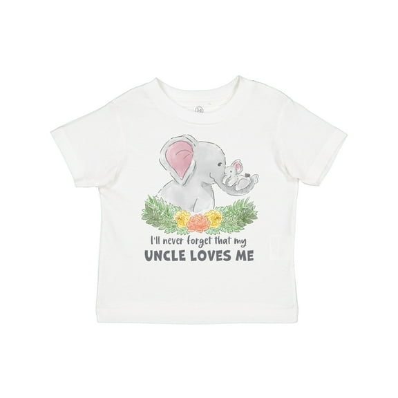 Inktastic I'll Never Forget That My Uncle Loves Me Cute Elephants Boys or Girls Toddler T-Shirt